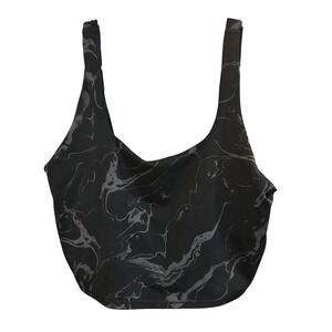 All in Motion Sports Bra Medium‎ Support Marble Print Workout Top XL